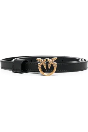 Pinko Ceinture en cuir grainé à motif Love Birds