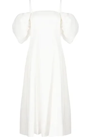 REJINA PYO Robe mi-longue Oksana à manches bouffantes