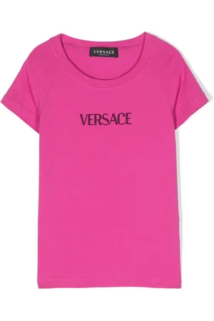 VERSACE T-shirt à logo strassé