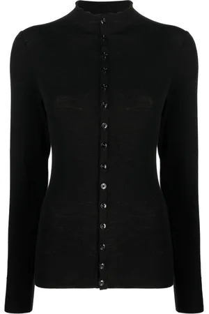 LEMAIRE Cardigan en laine à col montant