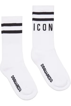 Dsquared2 Chaussettes à logo en maille intarsia