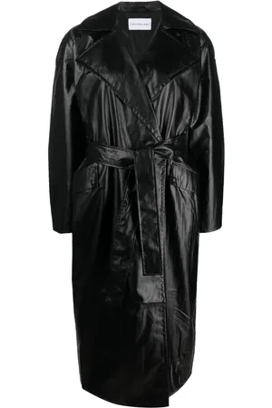 Calvin Klein Trench noué à effet ciré