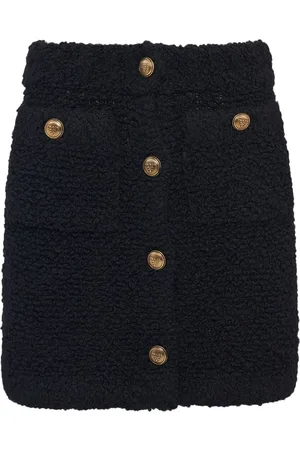 Prada Minijupe en fil bouclé à boutonnière