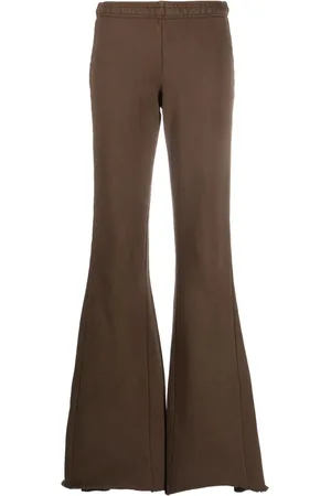 Entire Studios Pantalon évasé à effet délavé