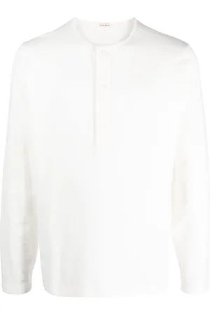 Fursac T-shirt en coton à boutonnière
