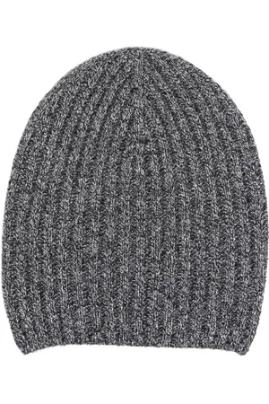 Barrie Bonnet en cachemire chiné à design nervuré