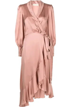 ZIMMERMANN Robe-portefeuille à coupe mi-longue