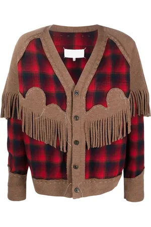 Maison Margiela X Pendleton cardigan en laine à franges
