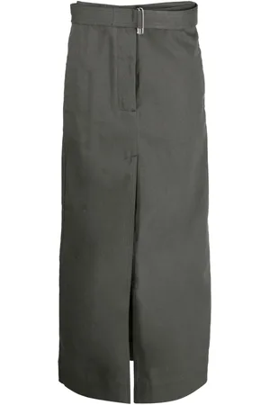 Sa Su Phi Jupe droite en coton à taille ceinturée
