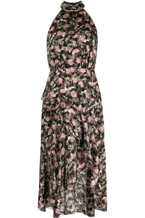 Marchesa Notte Robe sans manches Magnolia à fleurs