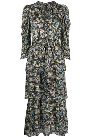Marchesa Notte Robe nouée Juniper à fleurs
