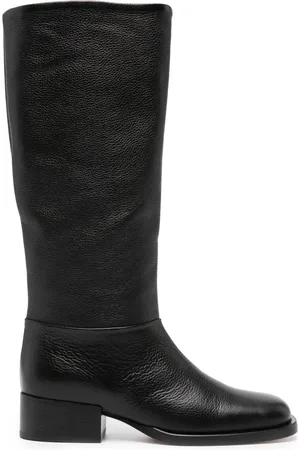 Dear Frances Bottes en cuir à fini grainé
