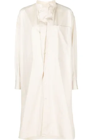 LEMAIRE Robe-chemise en coton à col officier