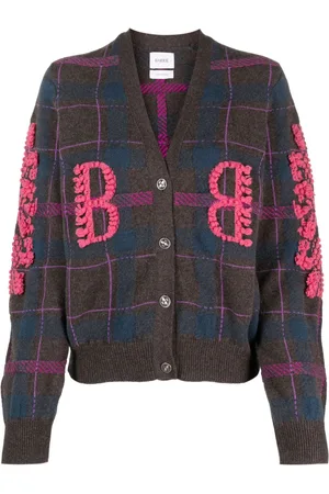 Barrie Cardigan en cachemire à motif tartan