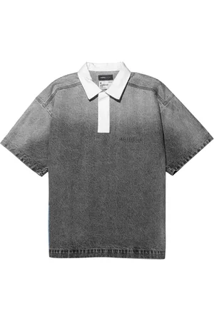 Purple Brand Polo en coton à logo embossé