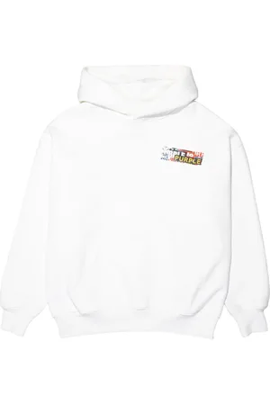 Purple Brand Hoodie en polaire à logo imprimé