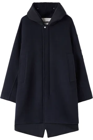 Jil Sander Parka à capuche en laine vierge