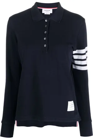 Thom Browne Polo à détail 4 bandes signature