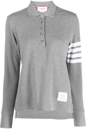Thom Browne Polo à détail 4 bandes signature