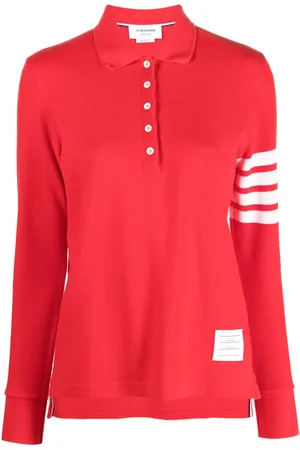Thom Browne Polo à détail 4 bandes signature