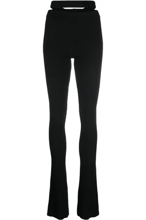 ANDREADAMO Pantalon nervuré à coupe évasée