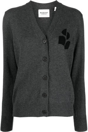 Marant Etoile Cardigan Karin à logo en intarsia