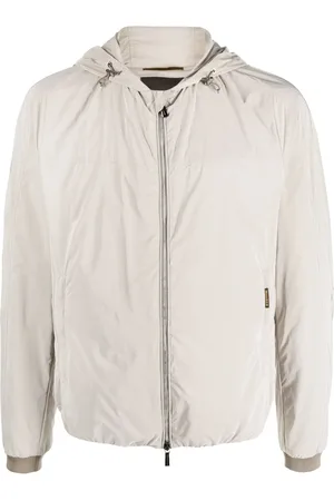 MOORER Veste zippée à patch logo