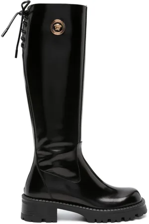VERSACE Bottes Alia en cuir