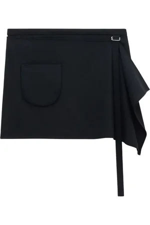Courrèges Minijupe en laine à détails drapés