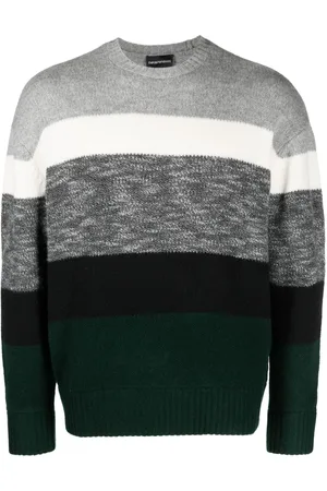 Emporio Armani Pull en intarsia à rayures