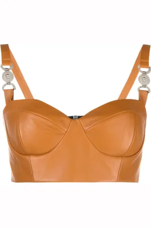VERSACE Brassière Medusa en cuir