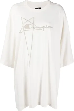 Rick Owens T-shirt en coton à logo brodé