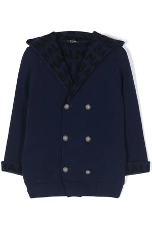 Balmain Cardigan ceinturé en maille intarsia