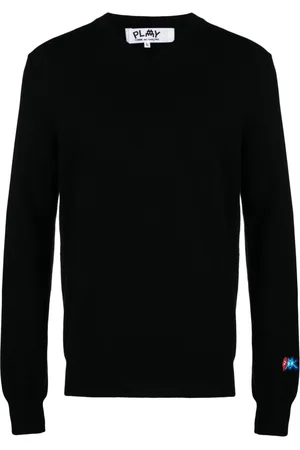 Comme des Garçons Pull en laine à patch logo