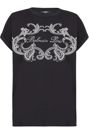 Balmain T-shirt en coton à logo imprimé