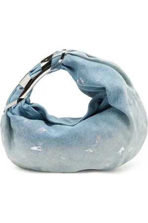Diesel Sac porté épaule en jean à effet délavé