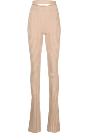 ANDREADAMO Pantalon nervuré à coupe évasée