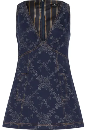 Etro Robe courte à fleurs en jacquard