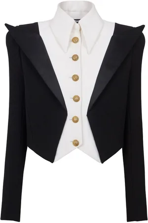 Balmain Veste 6-Button Spencer à coupe crop