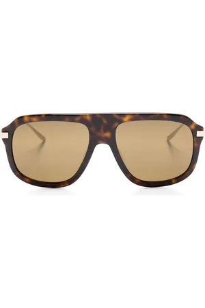 Gucci Lunettes de soleil à effet écailles de tortue