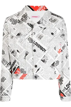 Charles Jeffrey Loverboy Veste en jean à imprimé Art