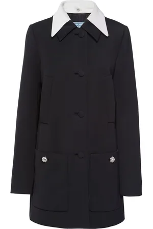 Prada Manteau à col contrastant