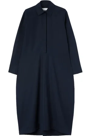 Jil Sander Robe-chemise en coton biologique à manches longues