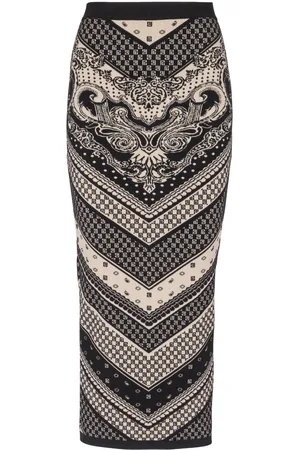 Balmain Jupe crayon à motif monogrammé