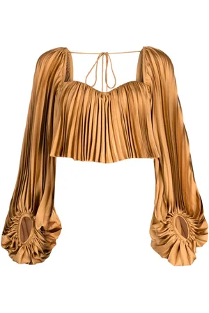 Acler Blouse Moston crop à design plissé