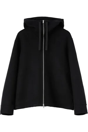 Jil Sander Veste en laine vierge mélangée à capuche