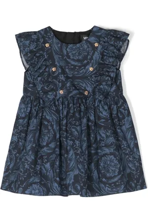 VERSACE Robe en coton à imprimé Barocco