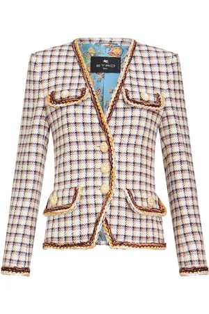 Etro Veste bomber en coton à carreaux