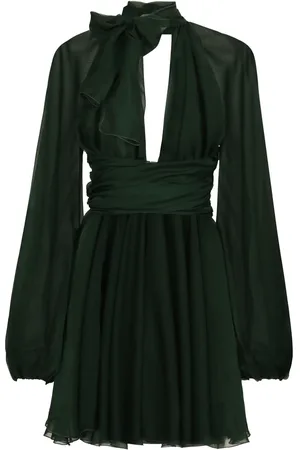 Dolce & Gabbana Robe en soie à col v