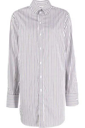 Sa Su Phi Robe-chemise en coton à rayures